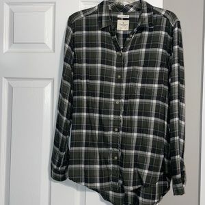 Olive green flannel